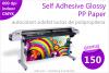 Printuri indoor pe autocolant lucios sidefat de polipropilena (Self Adhesive Glossy PP Paper) BS-150GNL