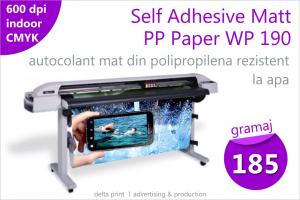 Printuri indoor pe autocolant mat din polipropilena (Self Adhesive Matt PP Paper Water Proof) BS-190MNL