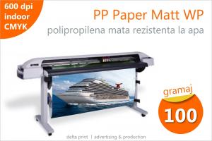 Printuri indoor pe polipropilena mata (PP Paper Matt Water Proof) WP-120MN