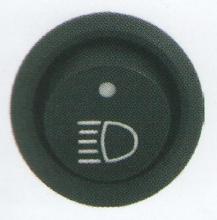 Comutator rotund Pornit/Oprit 12V cu dubla iluminare - Indicator far LED si indicator functionare