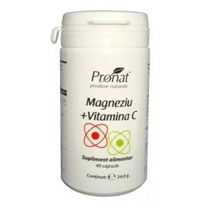 Magneziu + Vitamina C 60 capsule