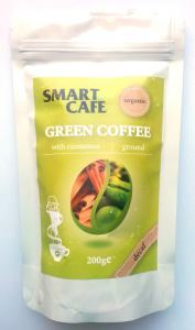 Cafea Verde Arabica macinata decofeinizata cu scortisoara bio 200g