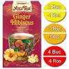 Ceai bio ghimbir ºi hibiscus yogi tea