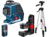 Gll 3-80 p+bm1+lr2+bs150 nivela laser bosch cu suport universal si