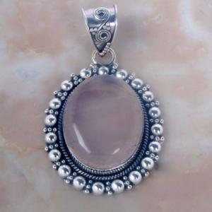 Pandantiv argint quartz roz- Cod: PQS-0001
