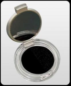 Duo fard de pleoape compact(negru+negru glitter)