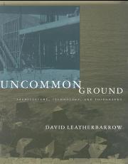 Uncommon Ground: Architecture, Technology, And Topography