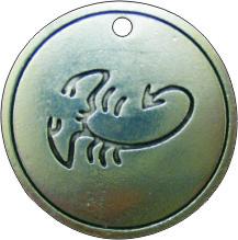 Medalion metal zodiac rotund