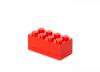 Mini cutie depozitare lego 2x4 rosu