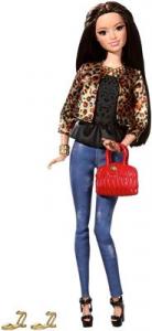 Papusa Barbie Style Raquelle Leopard Jacket Doll