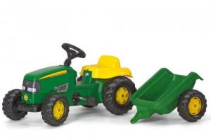 Tractor cu Pedale Si Remorca Copii Verde 012190