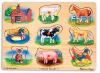 Puzzle lemn cu sunete animale de la ferma