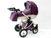 Carucior Pentru Copii 3 In 1 Mykids Amber Alb-Purple