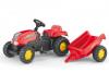 Tractor Cu Pedale Si Remorca Copii Rosu 012121 Rolly Toys