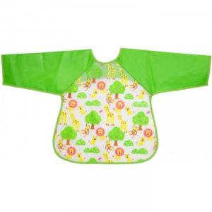 Baveta PVC cu Maneca Bumbac Fillikid 2 Buc 42x37 cm Verde