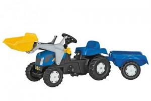 Tractor Cu Pedale Si Remorca Copii Blue ROLLY TOYS