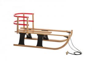 Sanie din lemn cu spatar Lillehammer Rodel Mini Hamax