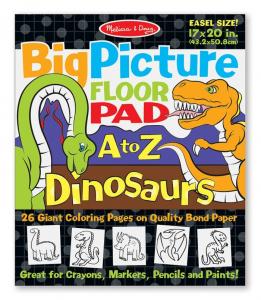 Bloc gigant de colorat cu litere si dinozauri Melissa & Doug
