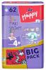 Scutece happy 4 plus maxi plus (9-20 kg) 62 buc