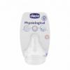 Tetina chicco silicon physiologic 2buc flux normal 0+