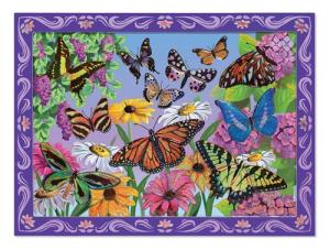 Set de creatie mozaic pe numere Peisaj cu Fluturi