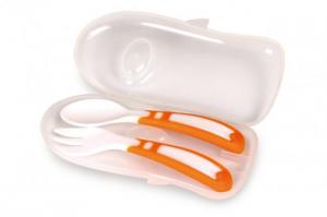 Set lingurita si furculita in caseta BPA free 1401 Nuvita