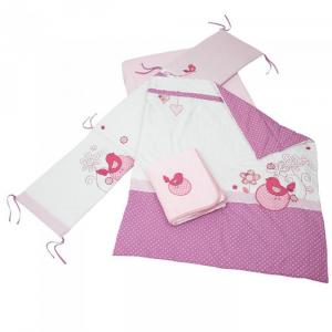Set lenjerie pat 4 piese Baroo Candy Blossom