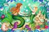 Puzzle de podea sirene la joaca melissa & doug