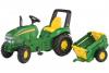 Tractor Cu Pedale Si Remorca Copii Verde 035762 Rolly Toys