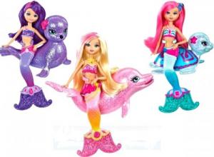 Papusa Barbie Sirena Mini - cu delfin