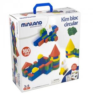 Joc de constructii Kim Bloc Circular Miniland 160 buc