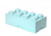 Cutie depozitare lego 2x4 albastru aqua