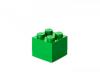 Mini cutie depozitare lego 2x2 verde inchis