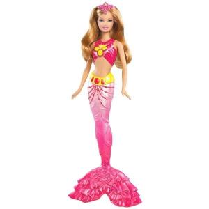 Papusa Barbie Sirena satena in costum Roz OK