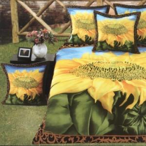 Set cuvertura si doua fete de perna Floarea soarelului