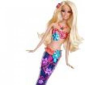 Jucarii - Papusa Barbie Sirena Sclipitoare ML Blonda sau Satena Mattel