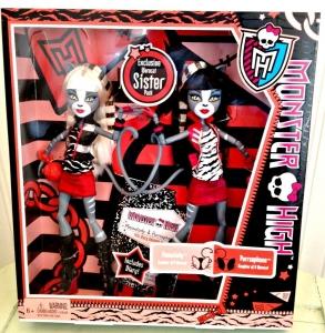 Purrsephone si MeowLody - 2 papusi Monster High Sister Pack