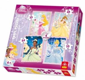 Puzzle Disney Princess - Puzzle cu 4 Printese de la Disney
