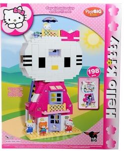 Casa in forma de pisica Hello Kitty din PlayBig BloXX