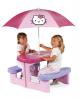 Masuta de picnic hello kitty cu bancute si parasolar
