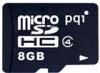 Pqi 8gb microsd hc + 1 adaptor clasa