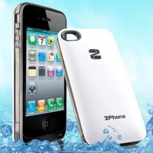 QYG 2Phone Dual SiM pentru iPhone 4/4S -alb