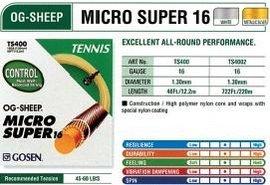 Racordaj micro super 16 pentru racheta de tenis OL 2613