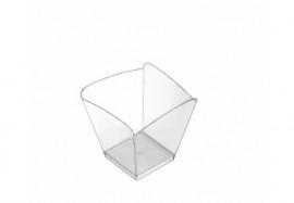 Set 25 buc boluri transparente Onda, finger food, 100 cc