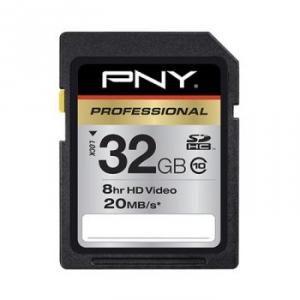 Card de memorie PNY, SDHC, Professional, 32GB, Clasa 10