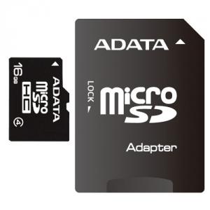 Card memorie A-DATA Micro-SDHC 16GB Class 4  + Adaptor SD