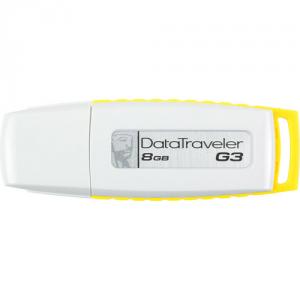 Memorie USB Kingston DataTraveler I Gen 3, 8GB, USB 2.0 Alb/Galben
