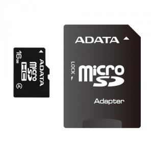 Card memorie A-Data Micro-SDHC 16GB Clasa 10 + Adaptor SD