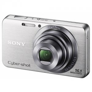 Aparat foto compact Sony Cyber-Shot DSC-W630, Argintiu + card 4GB + Geanta