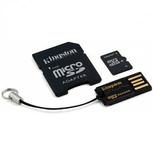 Card memorie Kingston Micro SDHC 32GB Clasa 4 + Adaptor SD + Cititor carduri USB